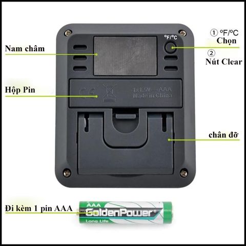 Nhiệt ẩm kế điện tử ThermoPro TP50 Nhật Bản - Đo nhiệt độ và độ ẩm, chính xác từ -58 đến 158 độ F, màn hình LCD rõ ràng, thiết kế tiện lợi.