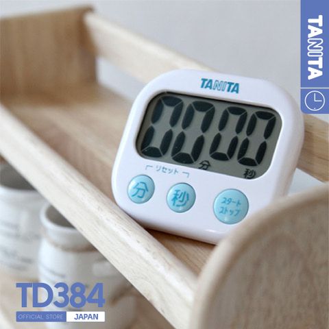 Đồng hồ đếm ngược cao cấp Tanita TD384 Nhật Bản - Đồng hồ hẹn giờ đa năng với màn hình LCD lớn, bấm giờ tiện lợi, phù hợp nấu ăn và thể thao.