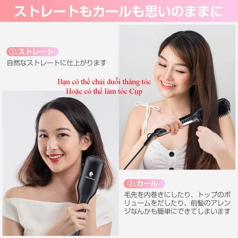 Lược điện chải tóc Ceramic cao cấp MiroPure Nhật Bản