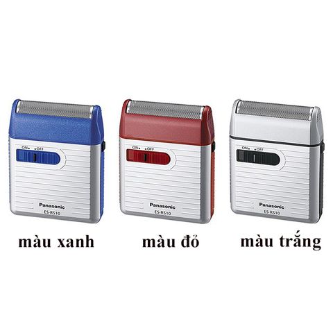 Máy cạo râu Panasonic ES-RS10-A Nhật Bản - Thiết kế nhỏ gọn, lưỡi cạo mịn, pin AA, màu trắng - xanh - đỏ, phù hợp cho da nhạy cảm