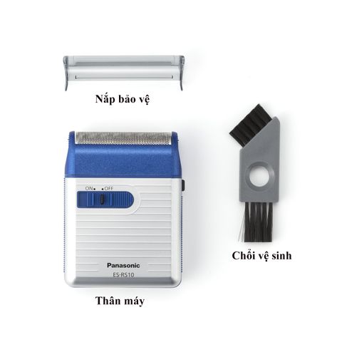 Máy cạo râu Panasonic ES-RS10-A Nhật Bản - Thiết kế nhỏ gọn, lưỡi cạo mịn, pin AA, màu trắng - xanh - đỏ, phù hợp cho da nhạy cảm