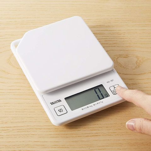 Cân điện tử nhà bếp KD-187 Tanita Nhật Bản - Cân tiểu ly 1kg/1g, lý tưởng cho chế độ ăn kiêng và nấu ăn chính xác