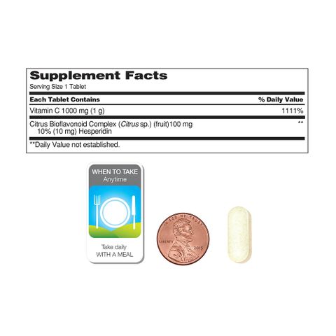 Viên uống Vitamin C 1000mg Kirkland 500 viên - Tăng cường miễn dịch, hỗ trợ làm đẹp da, bổ sung collagen từ Mỹ