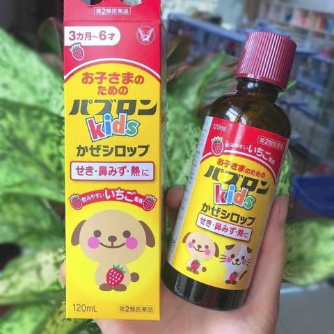 Siro Giảm Ho Paburon 120ml - Hỗ Trợ Giảm Sốt, Viêm Họng Cho Trẻ Từ 3 Tháng Tuổi, Sản Phẩm Nhập Khẩu Nhật Bản