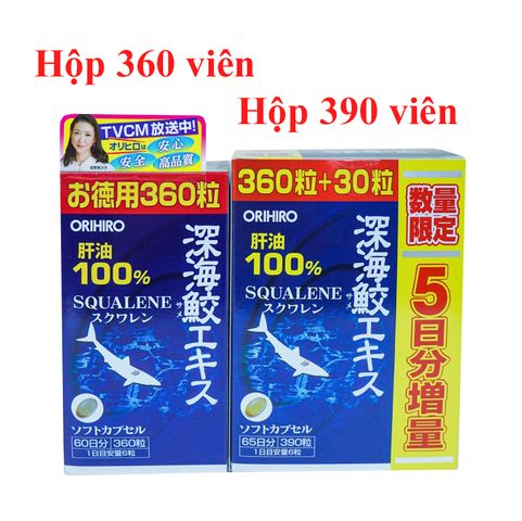 Viên uống Squalene Orihiro 360 viên bổ khớp Nhật Bản - Hỗ trợ giảm đau và viêm khớp hiệu quả, bảo vệ sức khỏe xương khớp