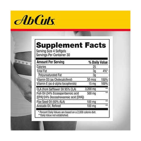 Viên uống hỗ trợ giảm cân Abcuts Enhanced Cla Belly Fat Formula 120 viên