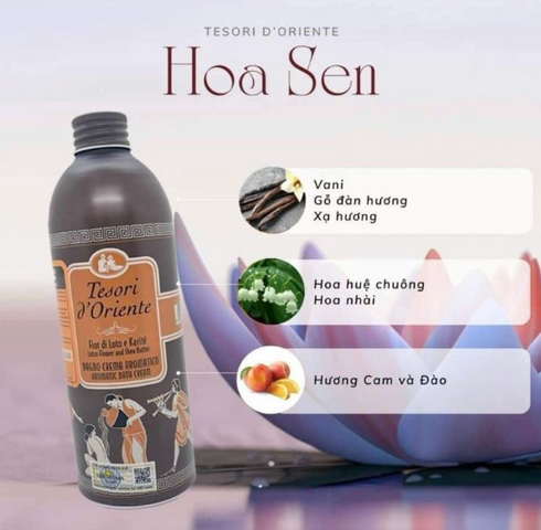 Sữa Tắm Nước Hoa Tesori d’Oriente Hương Hoa Sen 500ml