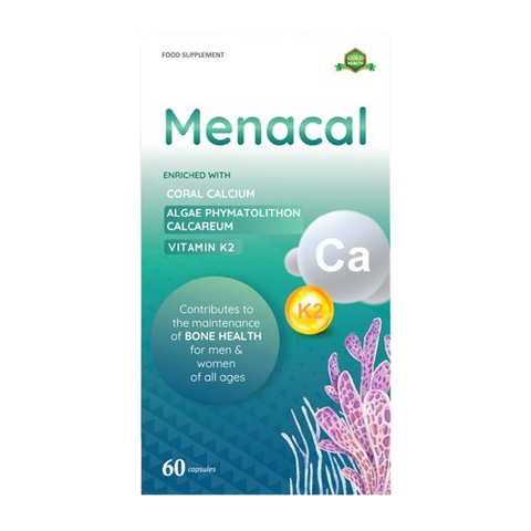 Menacal Canxi Từ Tảo Biển Dành Cho Bà Bầu - Hỗ Trợ Xương Khớp, Vitamin D3 và K2 - Hộp 60 Viên