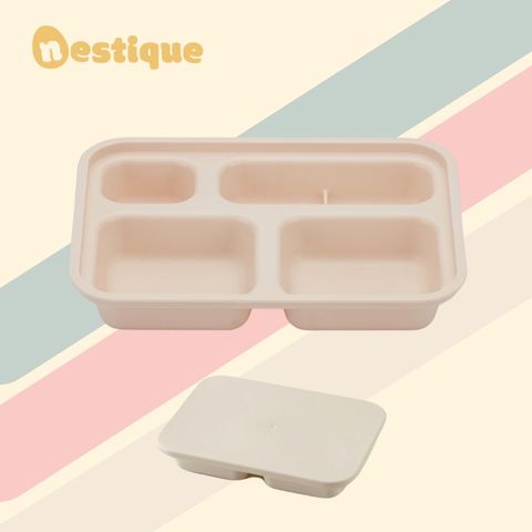 Bộ Khay Ăn Trẻ Em 4 Ngăn Có Nắp Nestique N-21 
