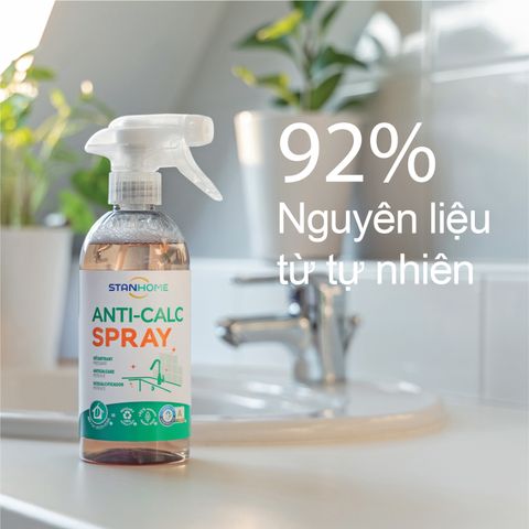 Nước Tẩy Cặn Canxi Stanhome Anti Calc 500ml - Siêu Hiệu Quả Cho Mọi Bề Mặt, An Toàn Từ Thiên Nhiên, Chứng Nhận Air Label Score A