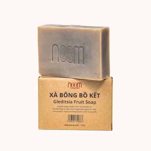 Xà bông bồ kết Noom 100g - Chăm sóc da và tóc, Hỗ trợ gàu, ngứa, Giữ ẩm tự nhiên, Sản phẩm Việt Nam