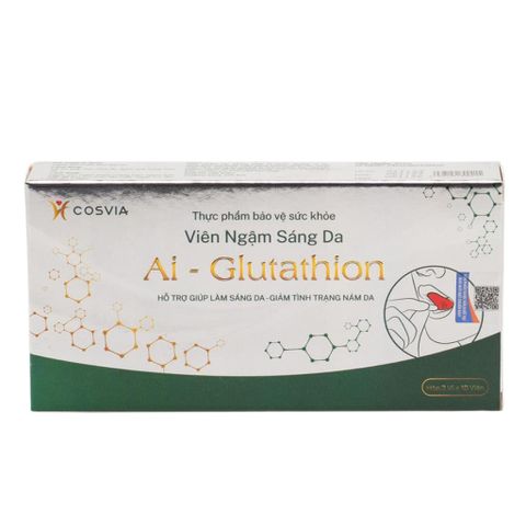Viên Ngậm Trắng Da Cosvia Ai - Glutathion Hỗ Trợ Làm Sạch Nám, Tăng Cường Độ Đàn Hồi Da, Dưỡng Da Khỏe Mạnh, Tươi Sáng