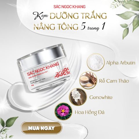 Kem Dưỡng Trắng Da Ban Ngày 5in1 Sắc Ngọc Khang 30ml - Làm Sáng Da, Chống Nắng SPF25/PA++, Dưỡng Ẩm, Thiên Nhiên, Làn Da Rạng Rỡ