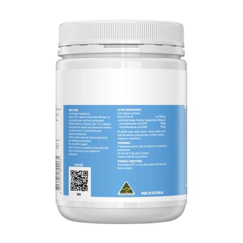 Dầu Cá Healthy Care Omega-3 1000mg - Giúp Hỗ Trợ Tim Mạch và Khớp - 400 Viên, Chất Lượng Úc