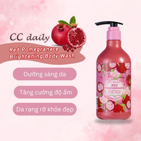 Sữa Tắm Trái Cây CC Daily Chiết Xuất Lựu Đỏ - Dưỡng Ẩm & Làm Sạch Sâu Cho Làn Da Rạng Rỡ, Không Kích Ứng 580g