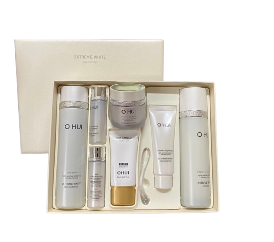 Bộ Dưỡng Trắng Da OHUI Extreme White Special 7 Món - Chứa Vitamin Nấm Tuyết, Giúp Làm Sáng, Chống Lão Hóa, Cho Da Trẻ Trung Rạng Ngời
