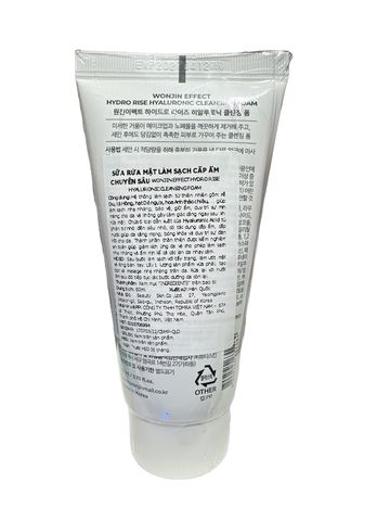 Sữa Rửa Mặt WonJin Effect Hydro Rise Hyaluronic 80ml - Làm Sạch Sâu, Cấp Ẩm, Dưỡng Da Mềm Mại Từ Hàn Quốc