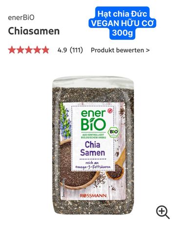 Hạt chia hữu cơ Ener Bio ChiaSamen 300g nhập khẩu Đức