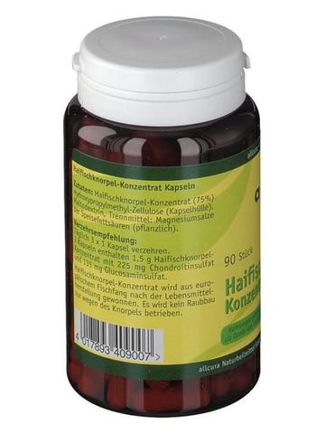 Viên uống hỗ trợ xương khớp Allcura Haifischknorpel 90 viên - Giúp giảm đau và viêm, tăng cường sức khỏe khớp, sản phẩm từ Đức
