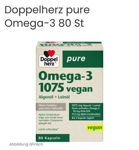 Viên uống Omega 3 1075 vegan DoppelHerz 80 viên của Đức 115619