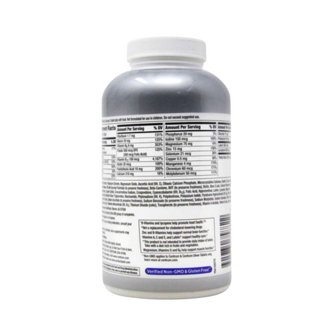 Vitamin Tổng Hợp Centrum Silver Dành Cho Nam 50+ - Hỗ Trợ Sức Khỏe, Tăng Cường Đề Kháng, 275 Viên Mỹ