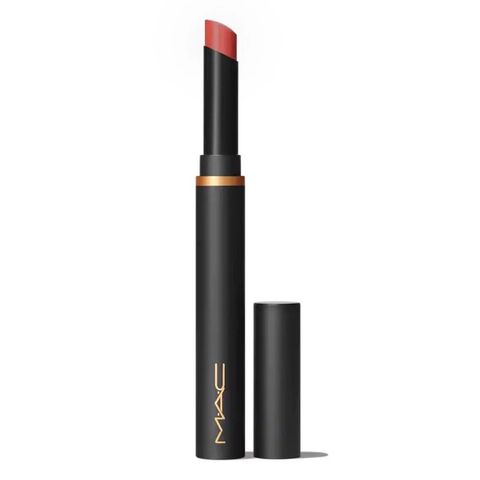 Son MAC Powder Kiss Velvet Blur Slim 876 Nice Spice - Son Môi Đỏ Nâu Quyến Rũ, Dưỡng Ẩm Lâu Dài, Phù Hợp Mọi Makeup Look