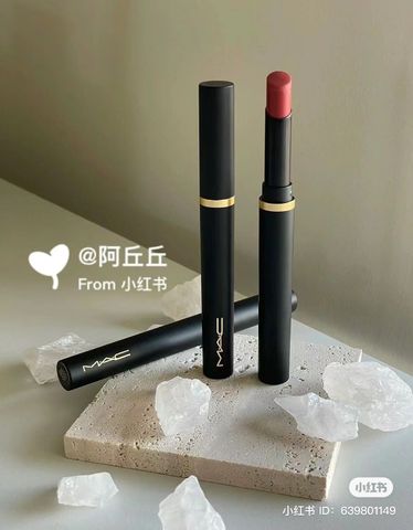 Son MAC Powder Kiss Velvet Blur Slim 876 Nice Spice - Son Môi Đỏ Nâu Quyến Rũ, Dưỡng Ẩm Lâu Dài, Phù Hợp Mọi Makeup Look