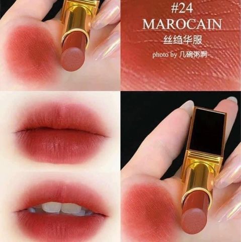 Son Tom Ford Lip Color Màu 24 Marocain – Son Môi Đỏ Đất Sang Trọng, Chất Lì Dưỡng Ẩm, Thích Hợp Mọi Lúc, Dễ Dàng Kết Hợp