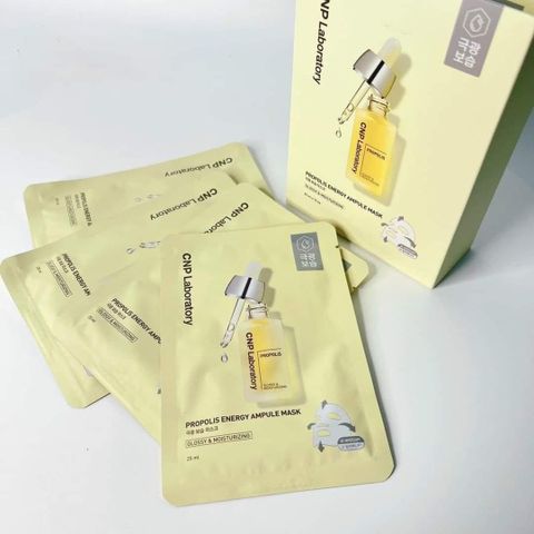 Mặt Nạ Giấy CNP Laboratory Ampule Mask 10 Miếng - Tinh Chất Keo Ong, Cấp Ẩm, Chăm Sóc Da Tươi Trẻ Và Rạng Ngời