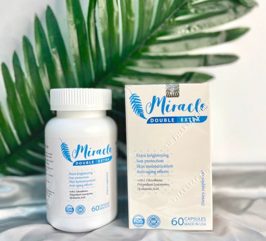 Miracle Miracle Double White Extra 60 viên uống trắng da, chống nắng