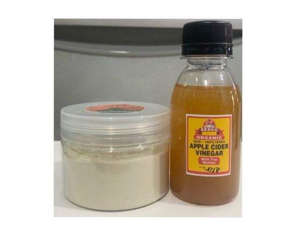 Combo Mặt Nạ Đất Sét Aztec 100g & Dấm Táo 100ml - Giảm Mụn, Làm Sạch Da - Sản Phẩm Thiên Nhiên Hiệu Quả