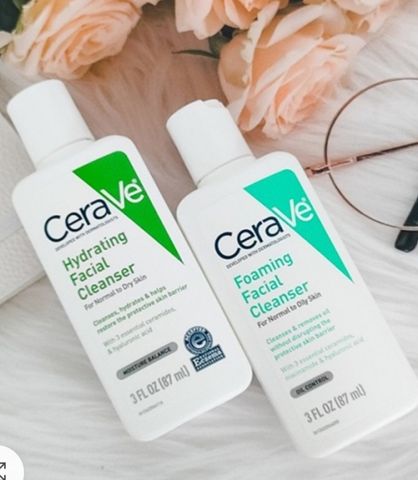 Sữa rửa mặt tẩy tế bào chết, sạch mụn Cerave 87ml, Mỹ