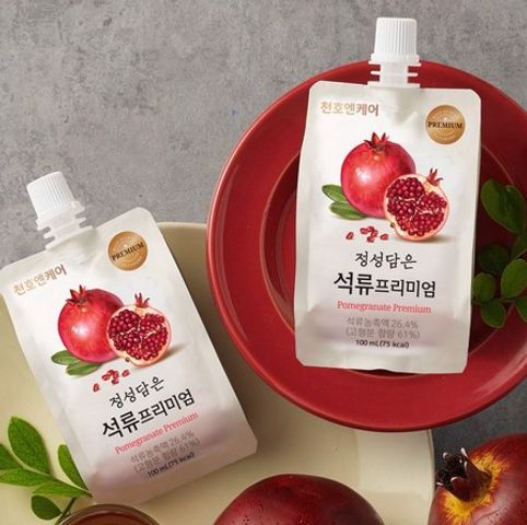 Nước Hồng Sâm Lựu Ép Tươi Chunho Ncare 100ml - Dinh Dưỡng Cho Phái Đẹp, Giữ Gìn Nhan Sắc Gợi Cảm Từ Hàn Quốc