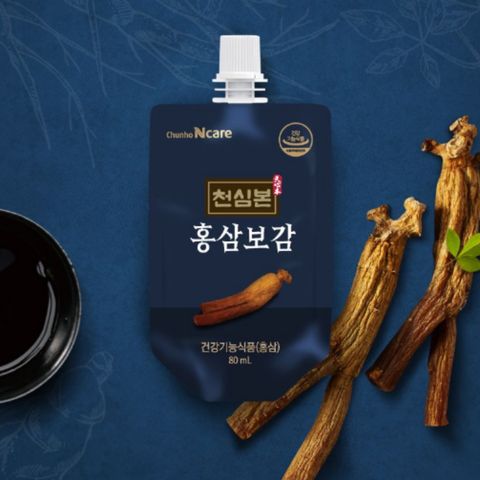 Hồng Sâm Bảo Giám Cao Cấp Chunho Ncare - Nước Hồng Sâm 6 Năm Tuổi, 30 Gói x 80ml, Tăng Cường Sức Khỏe, Giảm Mệt Mỏi