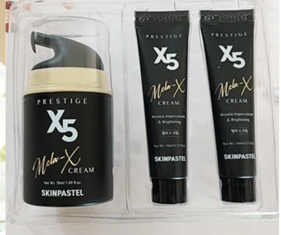 Set Kem Trị Nám Tàn Nhang X5 Mela-X Skinpastel - Dưỡng Trắng Da, Giảm Nếp Nhăn, Hàn Quốc