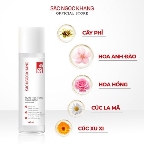 Nước Hoa Hồng Sắc Ngọc Khang 145ml - Dưỡng Ẩm Sáng Da, Giảm Nám, Phù Hợp Với Mọi Loại Da