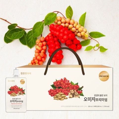 Hồng Sâm Ngũ Vị Tử Bắc Chunho Ncare - Giúp Bổ Gan, Bổ Máu, Thức Uống Khỏe Mạnh, Hương Vị Độc Đáo Từ Ngũ Vị Tử 100ml x30 Gói