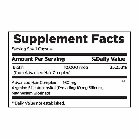 Viên Uống Hỗ Trợ Mọc Tóc Nature's Bounty - Biotin, Silicon, Arginine Tăng Cường Tóc Dày và Đầy Đặn Cho Nam Nữ