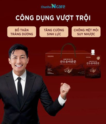 Hồng sâm Sơn Thù Du cho nam giới Chunho Ncare Hàn Quốc