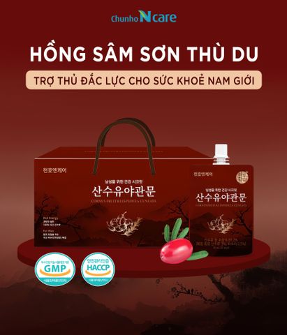 Hồng sâm Sơn Thù Du cho nam giới Chunho Ncare Hàn Quốc