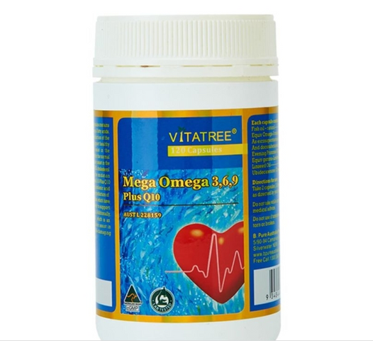 Vitatree Mega Omega 369 Plus CoQ10 (120 viên) Úc