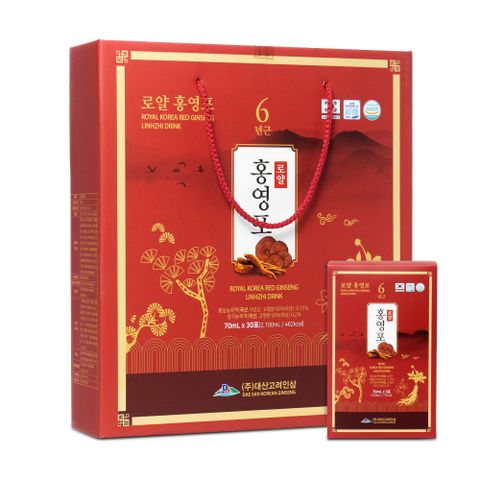 Nước Hồng Sâm Linh Chi Daesan 30 gói x 70ml, Hàn Quốc