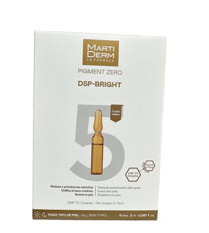 Set 5 ống Ampoule Serum MartiDerm Pigment Zero DSP Bright - Dưỡng Da Trắng Sáng, Giảm Đốm Nám, Ngừa Sắc Tố, Bảo Vệ UV