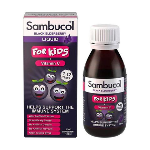 Siro cung cấp Vitamin C cho bé Sambucol Kids 120ml Mỹ [Chính hãng]