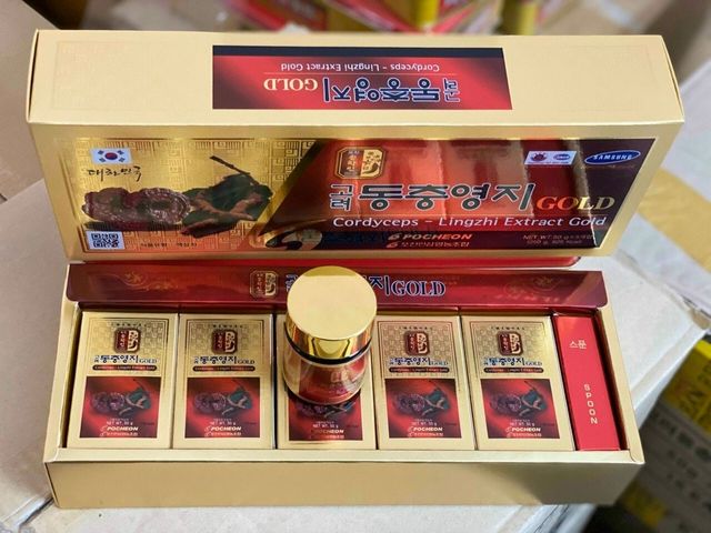 Cao linh chi đông trùng hạ thảo Pocheon Hàn Quốc 5 lọ x 50g