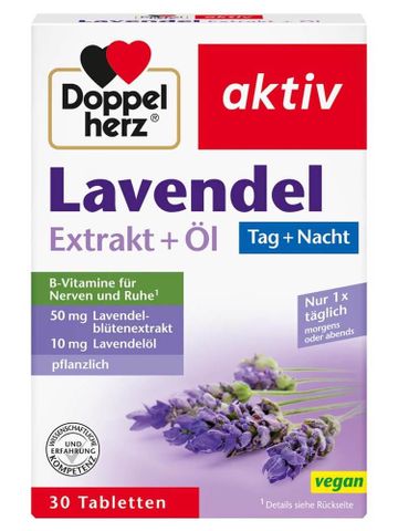 Hỗ trợ ngủ ngon, an thần Doppelherz Lavendel 30 Viên Đức chính hãng