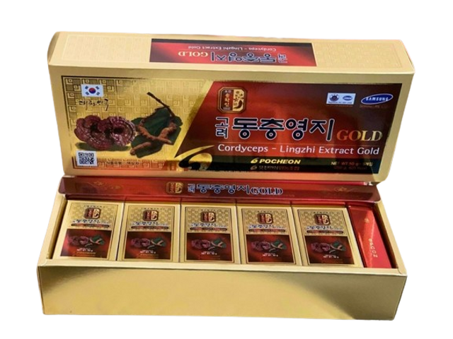 Cao linh chi đông trùng hạ thảo Pocheon Hàn Quốc 5 lọ x 50g