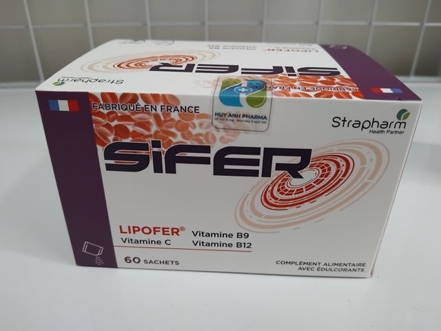 Sắt Bột Sifer 60 Gói Dễ Hấp Thụ Hương Vị Cam - Sản Phẩm Bổ Máu Cho Mẹ Và Bé, Hỗ Trợ Cải Thiện Sức Khỏe