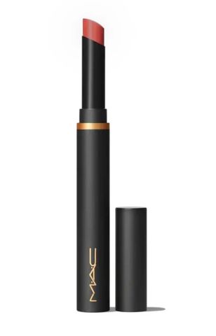 Son MAC Powder Kiss Velvet Blur Slim 876 Nice Spice - Son Môi Đỏ Nâu Siêu Tây, Mịn Màng, Dưỡng Ẩm, Mới Nhất 2023