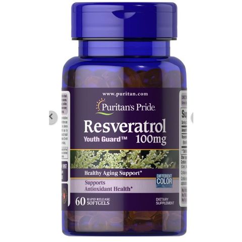 Viên uống hỗ trợ Tim mạch Resveratrol 100mg 60 viên, Mỹ